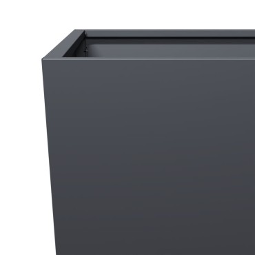 vidaXL Ζαρντινιέρες Κήπου 2 τεμ. Ανθρακί 35x35x75 εκ. από Ατσάλι
