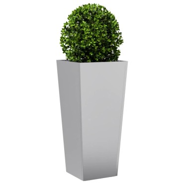 vidaXL Ζαρντινιέρες Κήπου 2 τεμ. 35x35x75 εκ. από Γαλβανισμένο Χάλυβα