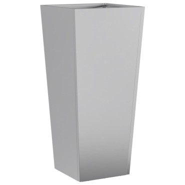vidaXL Ζαρντινιέρες Κήπου 2 τεμ. 35x35x75 εκ. από Γαλβανισμένο Χάλυβα
