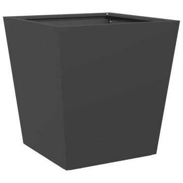vidaXL Ζαρντινιέρες Κήπου 2 τεμ. Μαύρο 40x40x40 εκ. από Ατσάλι