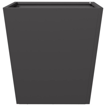 vidaXL Ζαρντινιέρες Κήπου 2 τεμ. Μαύρο 40x40x40 εκ. από Ατσάλι