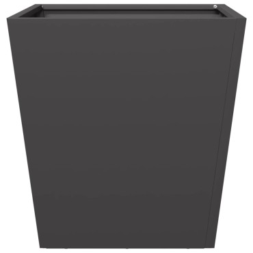 vidaXL Ζαρντινιέρες Κήπου 2 τεμ. Μαύρο 40x40x40 εκ. από Ατσάλι