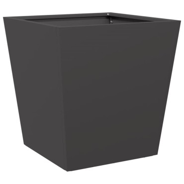 vidaXL Ζαρντινιέρες Κήπου 2 τεμ. Μαύρο 40x40x40 εκ. από Ατσάλι