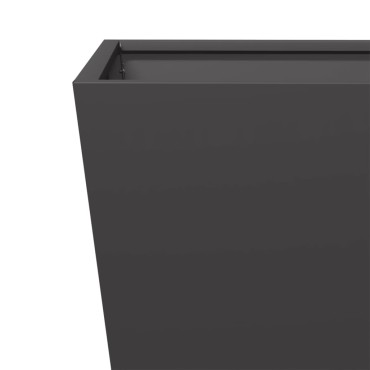 vidaXL Ζαρντινιέρες Κήπου 2 τεμ. Μαύρο 40x40x40 εκ. από Ατσάλι