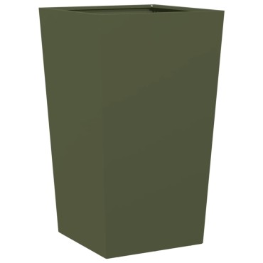 vidaXL Ζαρντινιέρα Κήπου Λαδί 45x45x75 εκ. από Ατσάλι