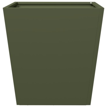 vidaXL Ζαρντινιέρα Κήπου Λαδί 40x40x40 εκ. από Ατσάλι