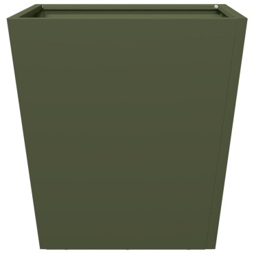 vidaXL Ζαρντινιέρα Κήπου Λαδί 40x40x40 εκ. από Ατσάλι