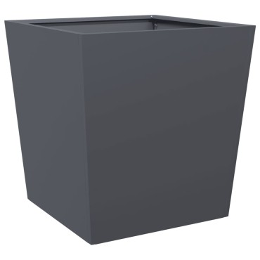vidaXL Ζαρντινιέρα Κήπου Ανθρακί 50x50x50 εκ. από Ατσάλι