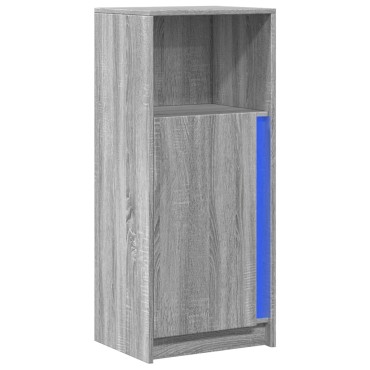 vidaXL Ντουλάπι με Φώτα LED Γκρι Sonoma 42,5x34x100cm Επεξ. Ξύλο 1 τεμ.