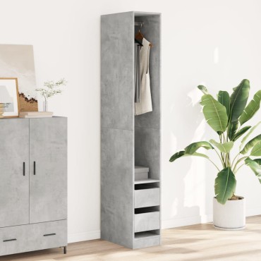 vidaXL Ντουλάπα Γκρι Σκυρ. 30x50x200cm από Επεξεργασμένο Ξύλο 1 τεμ.