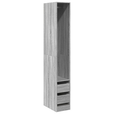 vidaXL Ντουλάπα Γκρι Sonoma 30x50x200cm από Επεξεργασμένο Ξύλο 1 τεμ.