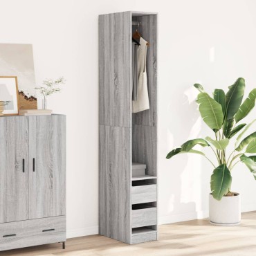 vidaXL Ντουλάπα Γκρι Sonoma 30x50x200cm από Επεξεργασμένο Ξύλο 1 τεμ.