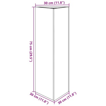 vidaXL Ζαρντινιέρες Κήπου 2 τεμ. Λευκό Τρίγωνο 30x26x75 εκ. από Ατσάλι