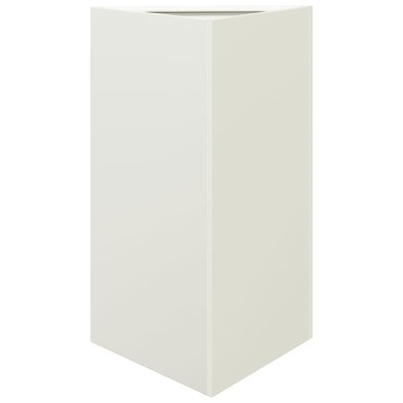 vidaXL Ζαρντινιέρα Κήπου Λευκό Τρίγωνο 50x43x75 εκ. από Ατσάλι