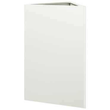 vidaXL Ζαρντινιέρα Κήπου Λευκό Τρίγωνο 50x43x75 εκ. από Ατσάλι
