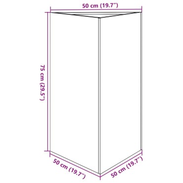 vidaXL Ζαρντινιέρες Κήπου 2τεμ. 50x43x75 εκ Ατσάλι Σκληρυθέν στον Αέρα