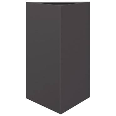 vidaXL Ζαρντινιέρα Κήπου Μαύρη Τρίγωνη 50x43x75 εκ. από Ατσάλι
