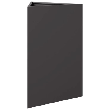 vidaXL Ζαρντινιέρα Κήπου Μαύρη Τρίγωνη 50x43x75 εκ. από Ατσάλι
