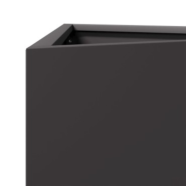 vidaXL Ζαρντινιέρα Κήπου Μαύρη Τρίγωνη 50x43x75 εκ. από Ατσάλι