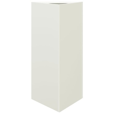 vidaXL Ζαρντινιέρα Κήπου Λευκή Τρίγωνο 40x34,5x70εκ από Ατσάλι
