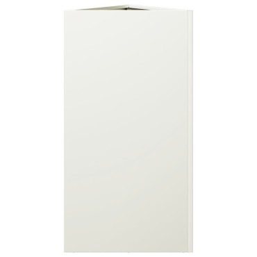 vidaXL Ζαρντινιέρα Κήπου Λευκή Τρίγωνο 40x34,5x70εκ από Ατσάλι