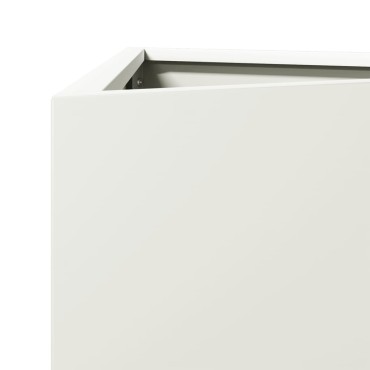 vidaXL Ζαρντινιέρα Κήπου Λευκή Τρίγωνο 40x34,5x70εκ από Ατσάλι