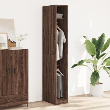 vidaXL Ντουλάπα Καφέ Δρυς 30x50x200cm από Επεξεργασμένο Ξύλο 1 τεμ.