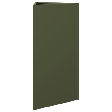 vidaXL Ζαρντινιέρες Κήπου 2 τεμ. Λαδί Τρίγωνο 40x34,5x70εκ. από Ατσάλι
