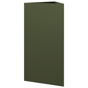 vidaXL Ζαρντινιέρες Κήπου 2 τεμ. Λαδί Τρίγωνο 40x34,5x70εκ. από Ατσάλι