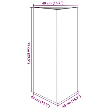 vidaXL Ζαρντινιέρες Κήπου 2 τεμ. Μαύρο Τρίγωνο 40x34,5x70εκ από Ατσάλι