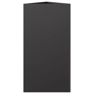 vidaXL Ζαρντινιέρες Κήπου 2 τεμ. Μαύρο Τρίγωνο 40x34,5x70εκ από Ατσάλι