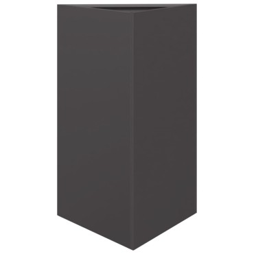 vidaXL Ζαρντινιέρες Κήπου 2 τεμ. Μαύρο Τρίγωνο 50x43x75 εκ. από Ατσάλι