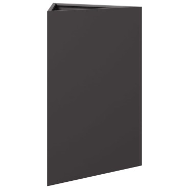 vidaXL Ζαρντινιέρες Κήπου 2 τεμ. Μαύρο Τρίγωνο 50x43x75 εκ. από Ατσάλι