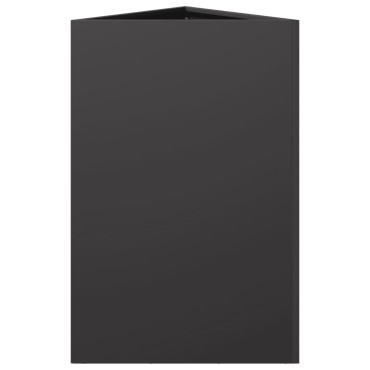 vidaXL Ζαρντινιέρες Κήπου 2 τεμ. Μαύρο Τρίγωνο 50x43x75 εκ. από Ατσάλι