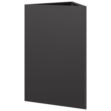 vidaXL Ζαρντινιέρες Κήπου 2 τεμ. Μαύρο Τρίγωνο 50x43x75 εκ. από Ατσάλι