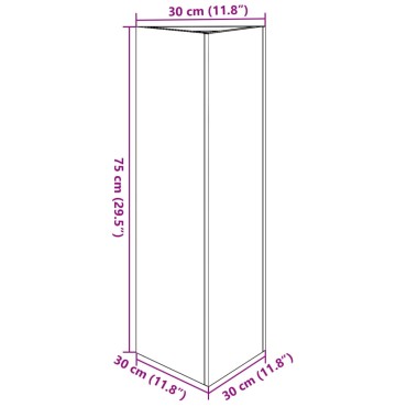 vidaXL Ζαρντινιέρα Κήπου Ανθρακί Τρίγωνο 30x26x75 εκ. Ατσάλι