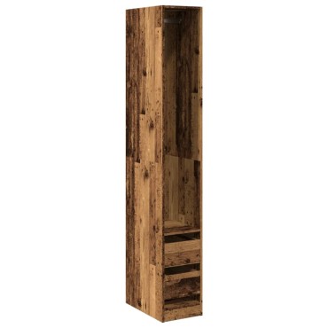 vidaXL Ντουλάπα Όψη Παλαιού Ξύλου 30x50x200cm από Επεξεργασμένο Ξύλο 1 τεμ.