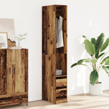 vidaXL Ντουλάπα Όψη Παλαιού Ξύλου 30x50x200cm από Επεξεργασμένο Ξύλο 1 τεμ.