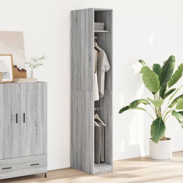 vidaXL Ντουλάπα Γκρι Sonoma 30x50x200cm από Επεξεργασμένο Ξύλο 1 τεμ.