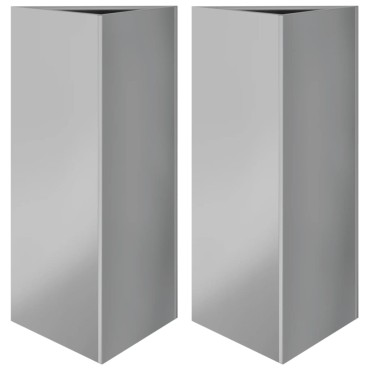 vidaXL Ζαρντινιέρες Κήπου 2 τεμ. Τρίγωνο 40x40x75 εκ Γαλβ. Ατσάλι