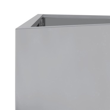 vidaXL Ζαρντινιέρες Κήπου 2 τεμ. Τρίγωνο 40x40x75 εκ Γαλβ. Ατσάλι