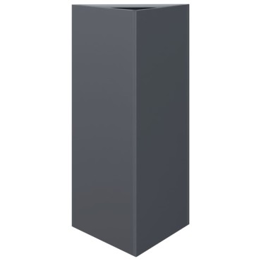vidaXL Ζαρντινιέρα Κήπου Ανθρακί Τρίγωνο 40x34,5x70 εκ. Ατσάλι