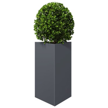 vidaXL Ζαρντινιέρα Κήπου Ανθρακί Τρίγωνο 50x43x75 εκ. Ατσάλι