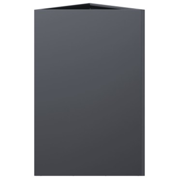 vidaXL Ζαρντινιέρα Κήπου Ανθρακί Τρίγωνο 50x43x75 εκ. Ατσάλι