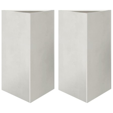 vidaXL Ζαρντινιέρες Κήπου 2 τεμ. Τρίγωνο 50x43x75 εκ Ανοξείδωτο Ατσάλι