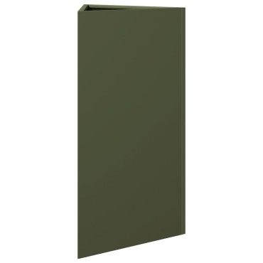 vidaXL Ζαρντινιέρα Κήπου Λαδί Τρίγωνο 40x34,5x70εκ. από Ατσάλι