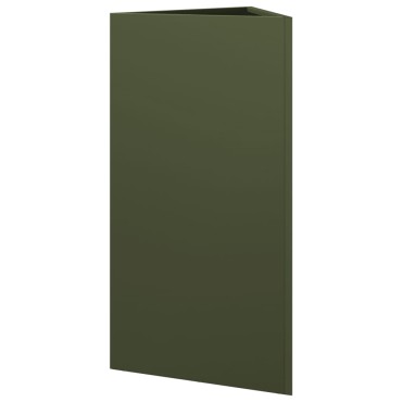 vidaXL Ζαρντινιέρα Κήπου Λαδί Τρίγωνο 40x34,5x70εκ. από Ατσάλι