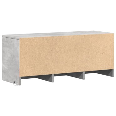 vidaXL Έπιπλο Τηλεόρασης με LED Γκρι Σκυρ. 97x34x40cm Επεξ. Ξύλο
