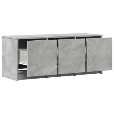 vidaXL Έπιπλο Τηλεόρασης με LED Γκρι Σκυρ. 97x34x40cm Επεξ. Ξύλο