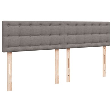 vidaXL Κρεβάτι Boxspring με Στρώμα Taupe 180x200 εκ. Υφασμάτινο